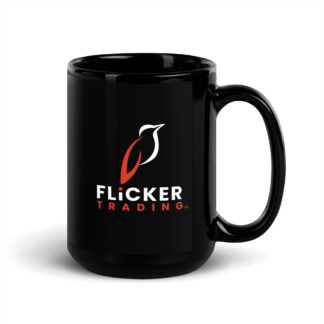 Flicker Trading Large Black Glossy Mug